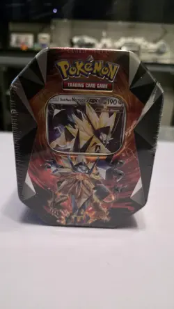 Pokemon TCG Dusk Mane Necrozma Sun And Moon Sealed Tin 2018 slight damage - Image 1