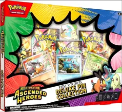 Pokemon TCG Ascended Heroes First Partners Deluxe Pin Collection Box Sealed - Image 1