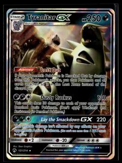 Pokemon TCG SM - Lost Thunder #121/214 Tyranitar GX - Image 1
