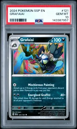 2024 POKEMON SSP EN-SURGING SPARKS #121 GRAFAIAI PSA 10 - Image 1