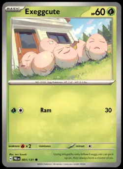 Pokemon - 2X Exeggcute #001/131 - SV: Prismatic Evolutions Common - Image 1