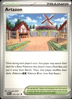 Pokemon - 2X Artazon #076/091 - SV: Paldean Fates Uncommon - Image 1