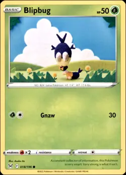 Pokemon - 2X Blipbug #018/196 - SWSH11: Lost Origin Common - Image 1