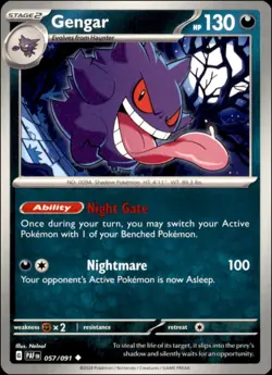 Pokemon - 2X Gengar #057/091 - SV: Paldean Fates Uncommon - Image 1