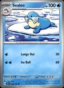 Pokemon - 2X Sealeo #044/191 - SV08: Surging Sparks Common - Image 1