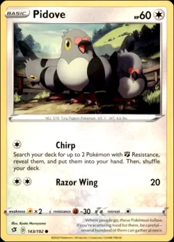 Pokemon - 2X Pidove #143/192 - SWSH02: Rebel Clash Common - Image 1