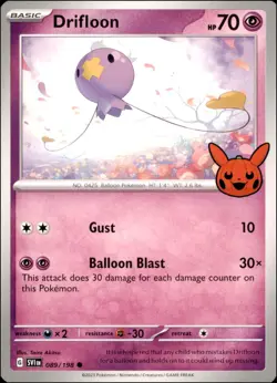 Pokemon - 2X Drifloon #089/198 - Trick or Trade BOOster 2023 Common - Image 1