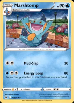 Pokemon - 2X Marshtomp #063/264 - SWSH08: Fusion Strike Uncommon - Image 1