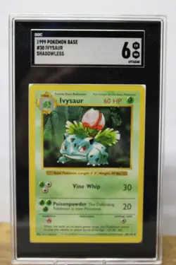 1999 Pokemon TCG Ivysaur Shadowless SGC 6 - Image 1