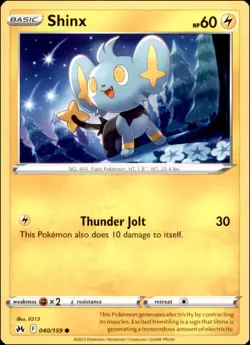 Pokemon - 2X Shinx (40) #040/159 - Crown Zenith Common - Image 1