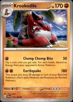 Pokemon - 2X Krookodile #117/198 - SV01: Scarlet & Violet Base Set Uncommon - Image 1
