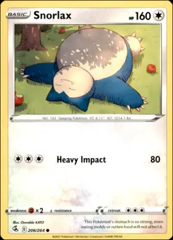 Pokemon - 2X Snorlax #206/264 - SWSH08: Fusion Strike Common - Image 1