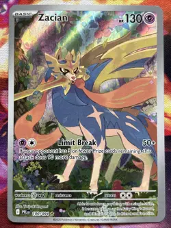 Pokemon TCG: Phantasmal Flames Zacian Full Art Illustration Rare 100/094 Holo NM - Image 1