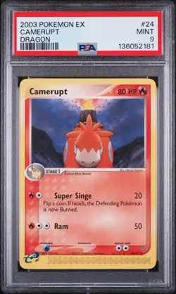 2003 POKEMON EX DRAGON #24 CAMERUPT PSA 9 - Image 1