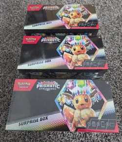 Lot of 3 Pokemon Prismatic Evolutions Surprise Boxes - Factory Sealed - Image 1