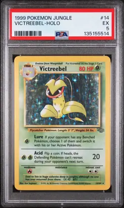1999 POKEMON JUNGLE #14 VICTREEBEL-HOLO PSA 5 - Image 1