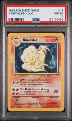1999 POKEMON GAME #12 NINETALES-HOLO PSA 4 - Image 1