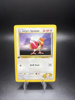 Pokemon Lt Surge's Spearow 1st Edition 52/132 Gym Heroes Set TCG - Image 1