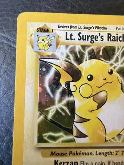 Pokemon TCG Lt. Surge's Raichu #11/132 Gym Challenge Holo Rare Vintage - Image 3