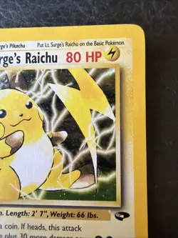 Pokemon TCG Lt. Surge's Raichu #11/132 Gym Challenge Holo Rare Vintage - Image 4