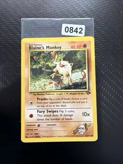 Blaine's Mankey 63/132 Pokemon TCG Gym Challenge - Image 1