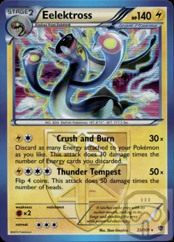Eelektross 33/101 Holo R Plasma Blast Pokemon Holo NM/M - Image 3