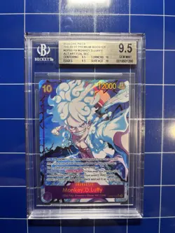Bandai One Piece Monkey.D.Luffy OP05-119 Premium Booster BGS 9.5 Alt Art Foil - Image 1