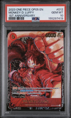 MONKEY D. LUFFY PSA 10 2023 ONE PIECE OP05-AWAKENING OF THE NEW ERA #012 - Image 1