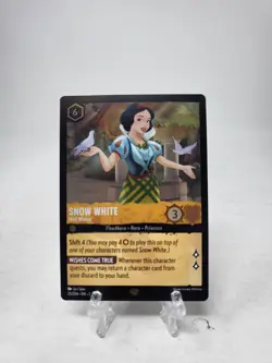 Disney Lorcana Snow WHITE Well WISHER 25/204 Floodborn Cold Foil Legendary Holo - Image 1