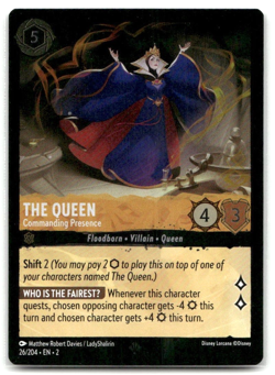 The Queen 26/204 Commanding Presence Foil Rise of the Floodborn Disney Lorcana - Image 1