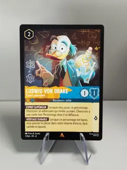 Carte LORCANA FR - Chapitre 8 7/204 Ludwig Von Drake Rare non Foil Neuf - Image 1