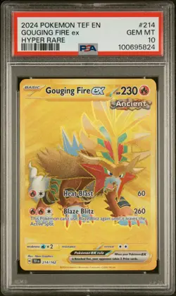 Tcg 2024 Pokemon Tef En-Temporal Forces Gouging Fire Ex #214 PSA 10 - Image 1