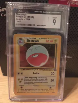 CGC 9 MINT Electrode 1999 Jungle 2/64 Holo Pokemon Card - Image 1