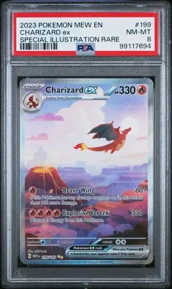 Pokemon Charizard ex #199 Pokemon Scarlet & Violet 151 PSA 8 NM-MT! - Image 1