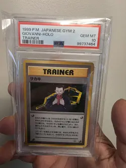 1999 Pokemon Japanese Gym 2 Giovanni Holo Trainer PSA 10 GEM MINT - Image 3