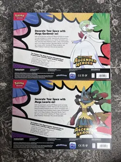Pokemon Ascended Heroes Lucario + Gardevoir Premium Poster Collection x 2 ✅ - Image 2