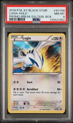 2016 POKEMON XY BLACK STAR PROMO LUGIA #XY156 PSA 8 NEAR MINT #130921082 - Image 1