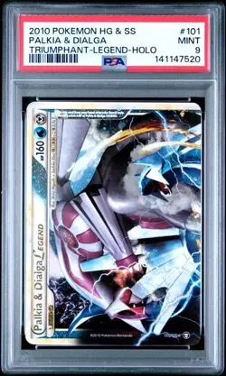 2010 POKEMON HEARTGOLD & SOULSILVER PALKIA & DIALGA LEGEND-HOLO PSA 9 MINT!!! - Image 1