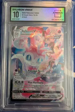 Pokemon SWSH Brilliant Stars Sylveon VMAX TG15 Graded 10 - Image 1