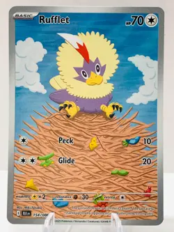 Pokemon Rufflet 154/086 Black Bolt Scarlet & Violet Illustration Rare - Image 2