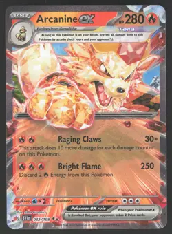 Arcanine ex 032/198 Double Rare Pokemon TCG SV01: Scarlet & Violet Base Set NM - Image 1