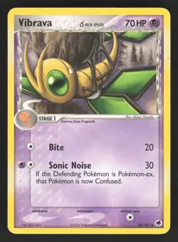 Vibrava 42/101 Delta Species Pokemon TCG Dragon Frontiers LP - Image 1