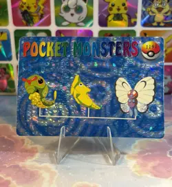 Pokemon Holo Butterfree Evolution Vintage Pocket Monsters Prism Sticker 98 jpn - Image 1