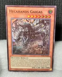Yu-Gi-Oh! Hecahands Gaigas *SUPER RARE* PHRE-EN004 1st Edition NM - Image 1