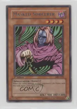 Sorcerer (R) Unlimited YuGiOh Metal aiders #MRD-019 2002 - Image 1