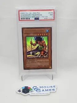Legendary Fisherman 1st PSV-076 PSA 7 Yu-Gi-Oh 2002 Pharaoh's Servant *CCGHouse* - Image 1