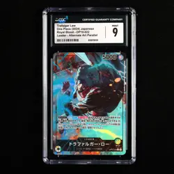 CGC 9 MINT 2024 One Piece JPN Trafalgar Law OP10-022 L (Alt Art) - Image 2