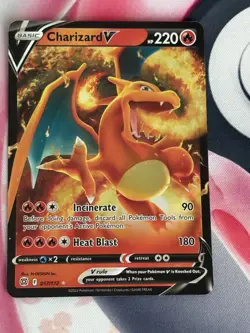Pokemon Charizard V 017/172 Brilliant Stars Holo 220 HP English Card - Image 1
