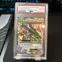 PSA 8 M Rayquaza EX 76/108 Classic Collection Celebrations Pokemon Card 2021 - Image 1