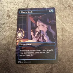 Rhystic Study - Custom Art MTG Magic The Gathering Playtest Card - Image 1